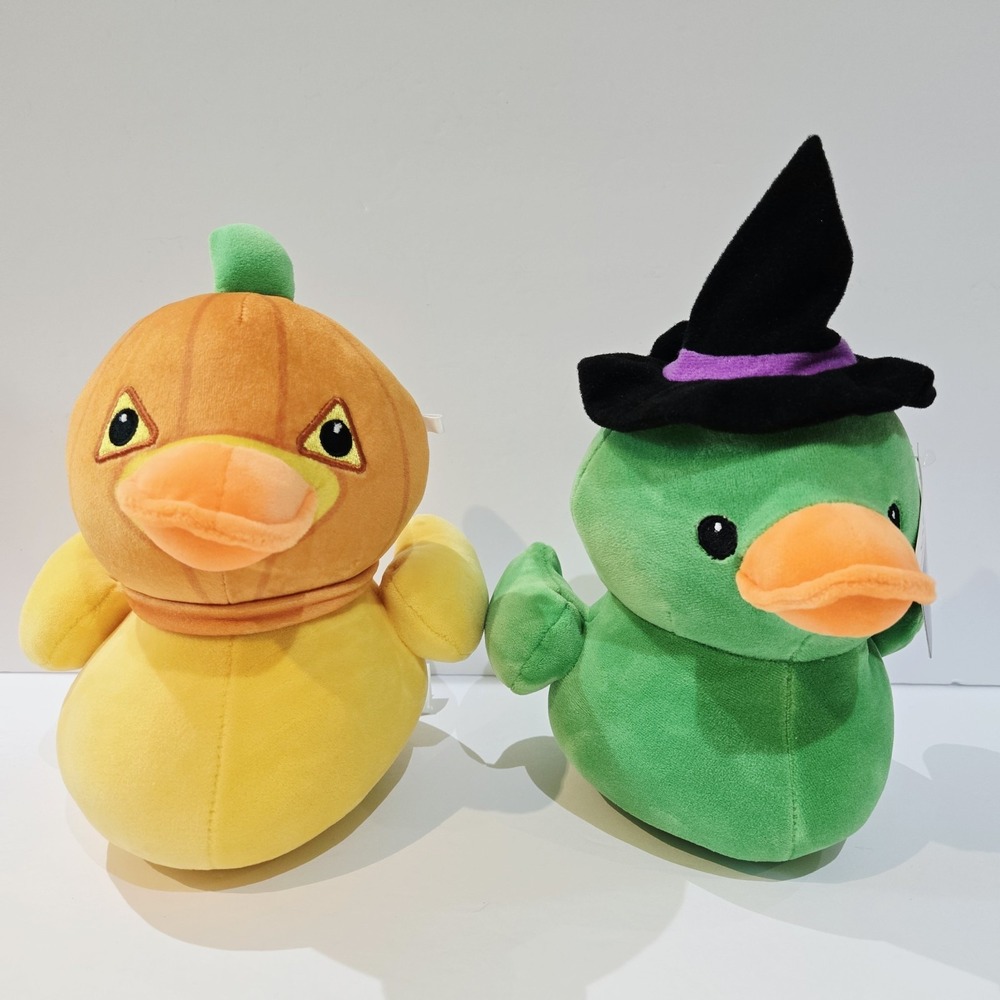 Halloween Plush Green Witch Yellow Duck Pumpkin Ducks Stuffed Animals